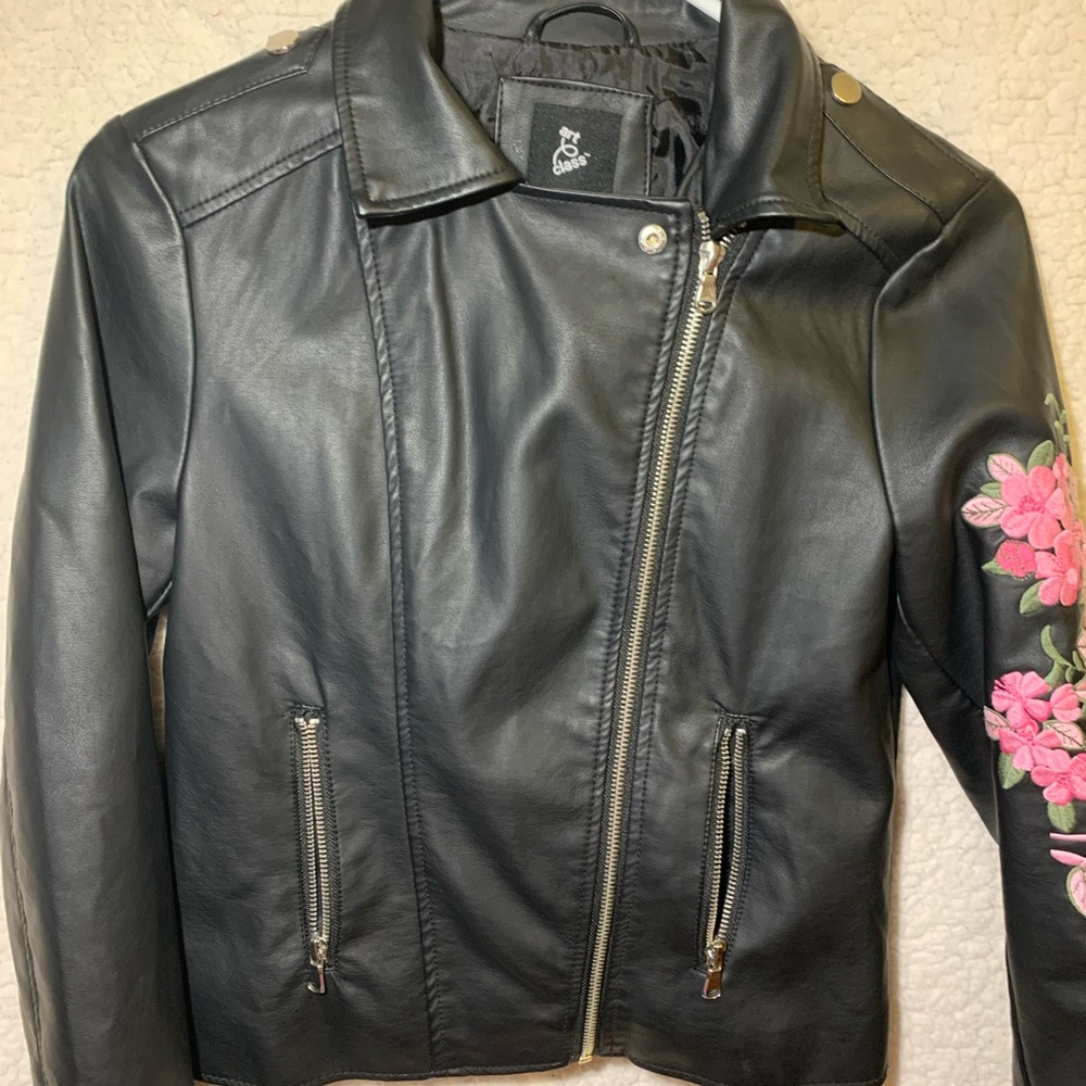 Girls Faux leather Moto jacket
